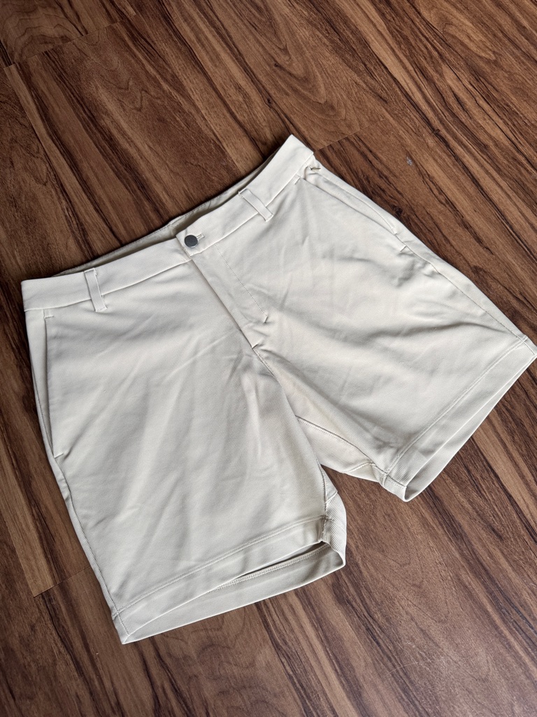 Lululemon Athletica Corduroy Cream Flat-Front Men's Shorts